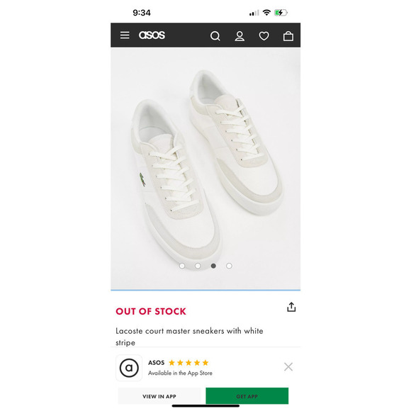 Lacoste Court-Master 220 1 CMA Mens Beige Canvas Lifestyle Sneakers Shoes main image 8